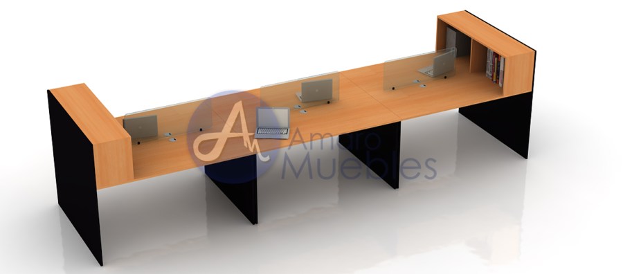 soft sextuple puesto de trabajo negro