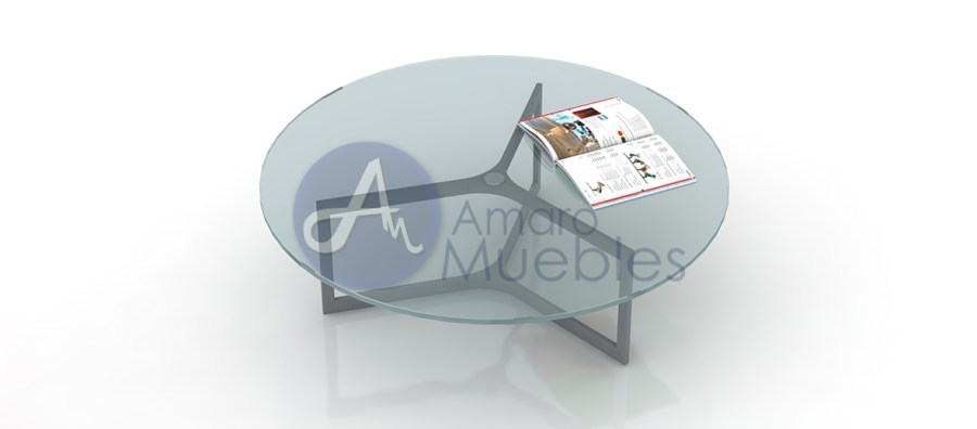 Mesita de diseño Y77 con vidrio